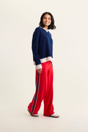 Alessandra Boyfriend Sweater Midnight Navy