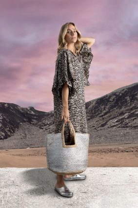 Coster Dress Ruffle With Sleeves Zebra PrintCoster Dress Ruffle With Sleeves Zebra Print