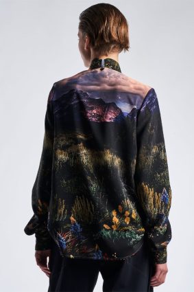 High Amazement Stand Collar Blouse Multicolour Wyoming