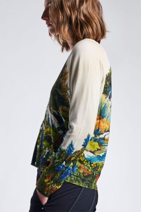 High Dream On Knitted Cardigan Multi-Colour Landscape