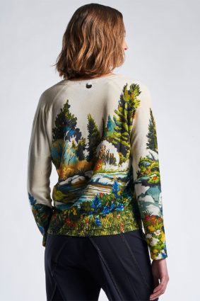 High Dream On Knitted Cardigan Multi-Colour Landscape