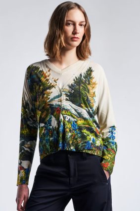 High Dream On Knitted Cardigan Multi-Colour Landscape