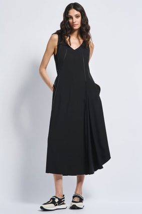 High Tech Good Fortune Midi Dress Black