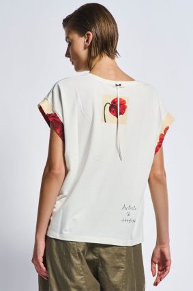 High Use Kinder T-Shirt White Flower Print