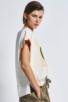 High Use Kinder T-Shirt White Flower Print