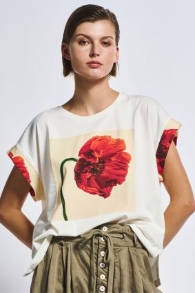 High Use Kinder T-Shirt White Flower Print