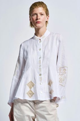 High Use Sequential Blouse White