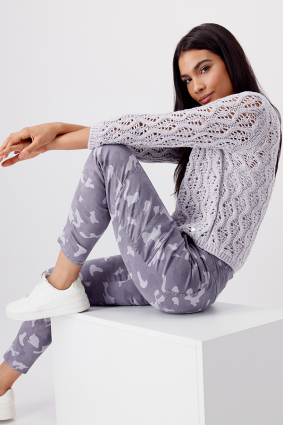 Monari Ajour Sweater Lurex Orchid