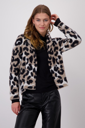 Monari Jacket Milk Chocolate Pattern