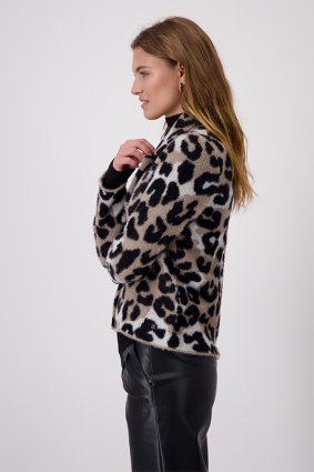 Monari Jacket Milk Chocolate Pattern