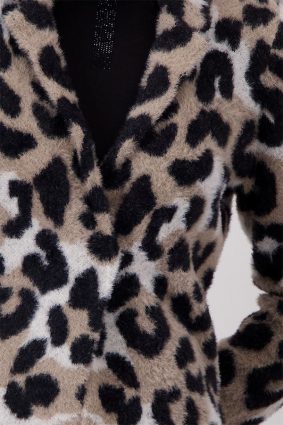 Monari Jacket Milk Chocolate Pattern