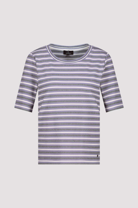 Monari T-Shirt Lurex Stripes SMK PPL STP