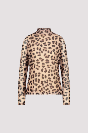 Monari T-Shirt Milk Chocolate Pattern