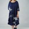 Black Label Dress Navy Print