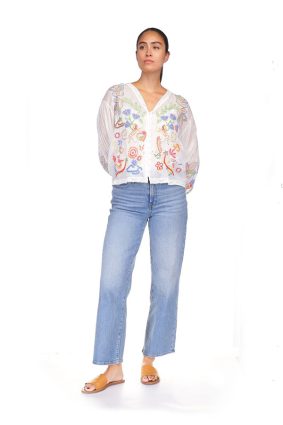 Johnny Was Luna Shirt White