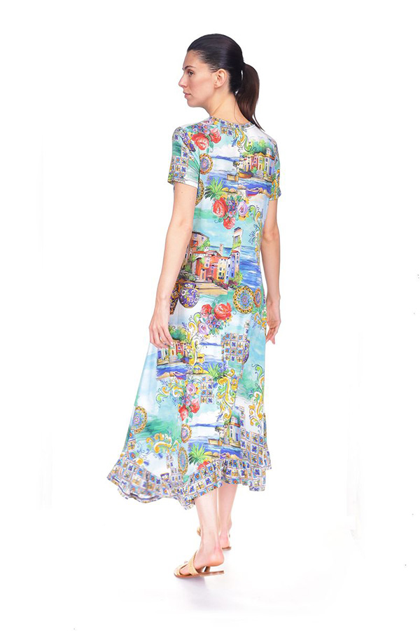 Johnny Was The Janie Favorite Asymmetric Hem SS Dress Christy - Image 2