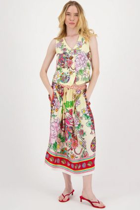 Me369 Vanessa Midi Skirt Cherry