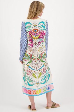 Me369 Violet V Neck T Dress Enlightenment