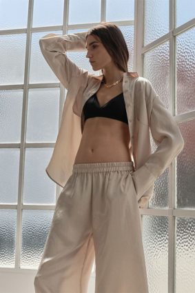 Mela Purdie Crisp Shirt Champagne