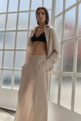 Mela Purdie Crisp Shirt Champagne