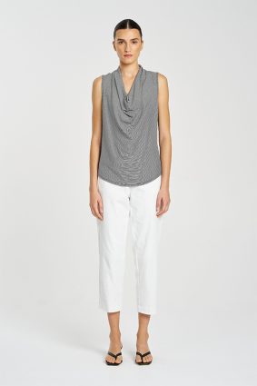 Mela Purdie Drape Shell BlackWhite