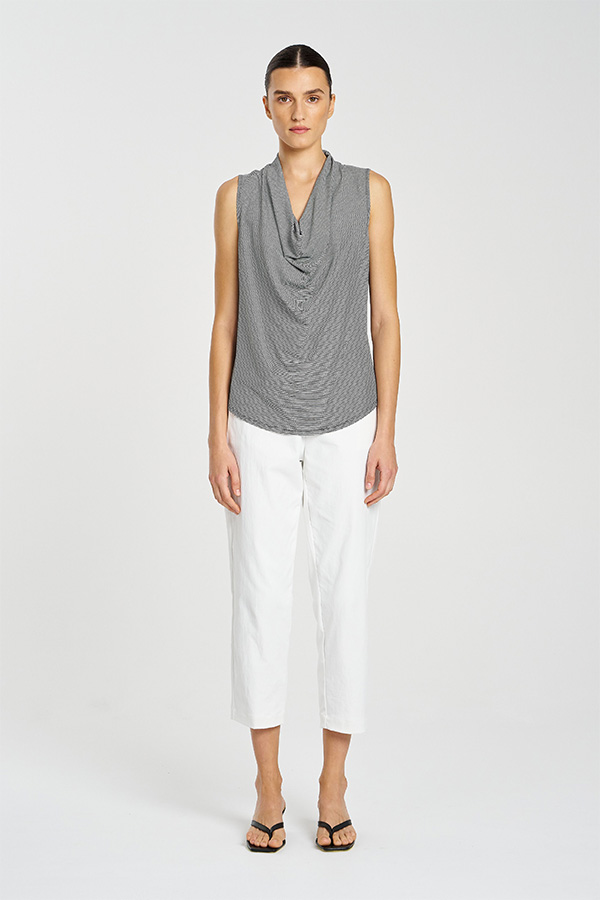 Mela Purdie Drape Shell BlackWhite