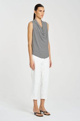 Mela Purdie Drape Shell BlackWhite