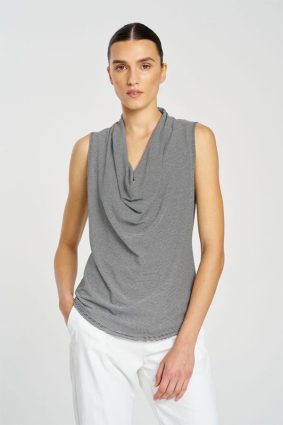 Mela Purdie Drape Shell BlackWhite