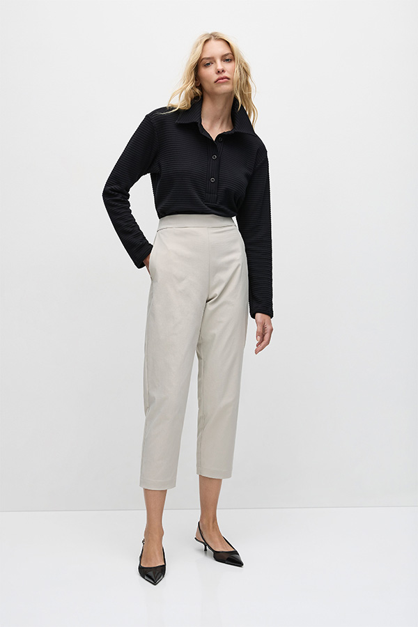 Mela Purdie Tapered Flat Pant Flax