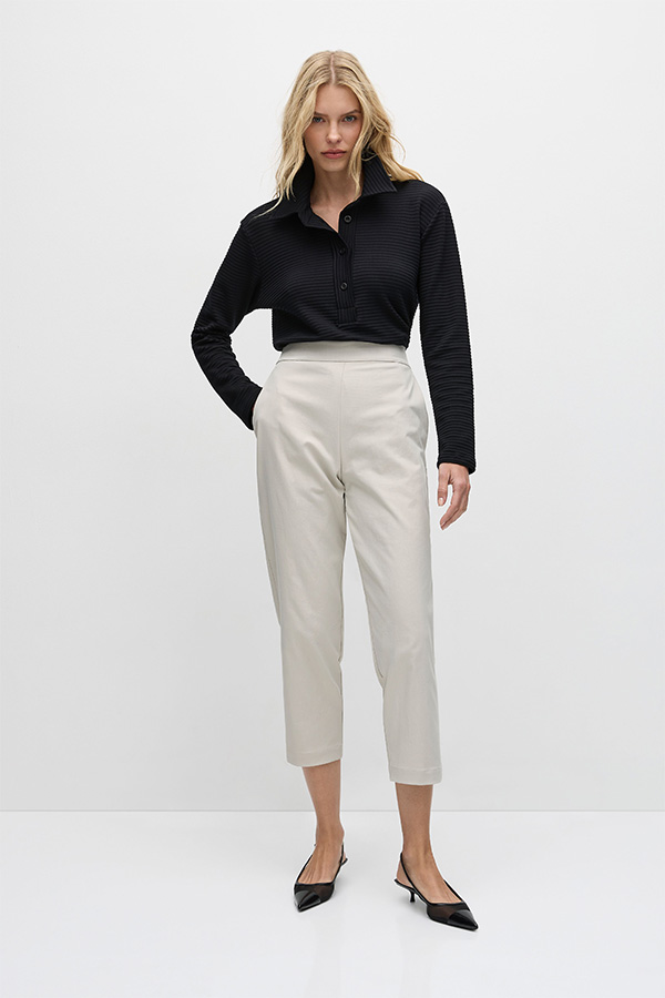 Mela Purdie Tapered Flat Pant Flax