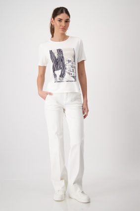 Monari Biarritz Print T-Shirt Off White