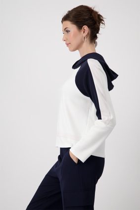 Monari Color Block Sweater Off White