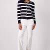 Monari Jacket Cardigan Stripes Deep Ocean