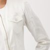 Monari Jacket Jeans Embroidery Off White