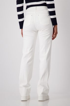 Monari Pants Jeans Chains Off White