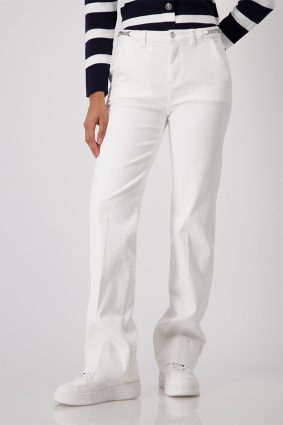 Monari Pants Jeans Chains Off White
