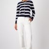 Monari Pants Jeans Chains Off White