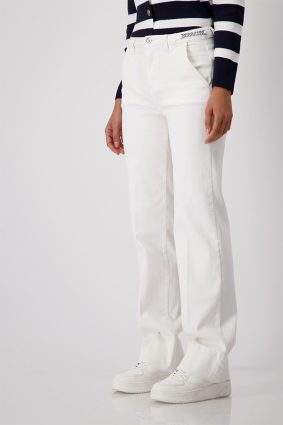 Monari Pants Jeans Chains Off White