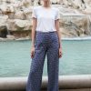Raffaello Rossi Candice Straight Pant Darkblue Graphical
