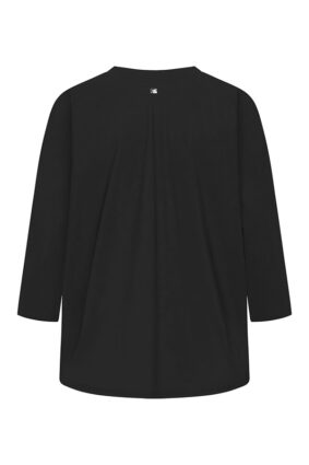 Raffaello Rossi Grazia black top with round neck and three-quarter raglan sleeves