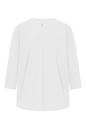 Raffaello Rossi Grazia Top White with round neck and three-quarter raglan sleeves