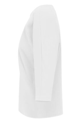 Raffaello Rossi Grazia Top White with round neck and three-quarter raglan sleeves