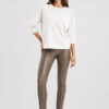 Raffaello Rossi Grazia Top White with round neck and three-quarter raglan sleeves