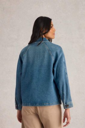 White Stuff Eden Denim Jacket Mid Denim