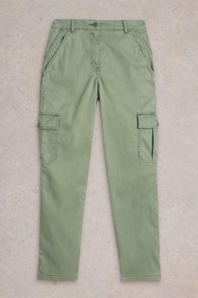 White Stuff Everleigh Cargo Trouser Mid Green