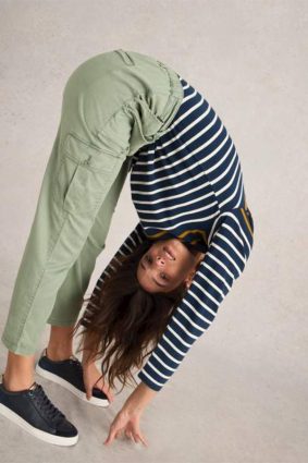 White Stuff Everleigh Cargo Trouser Mid Green