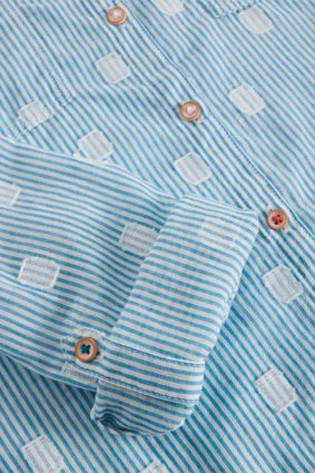 White Stuff Sophie Organic Cotton Shirt Blue MLT