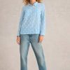 White Stuff Sophie Organic Cotton Shirt Blue MLT