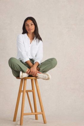 White Stuff Sophie Organic Cotton Shirt Pale Ivory