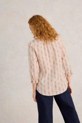White Stuff Sophie Organic Cotton Shirt Pink MLT